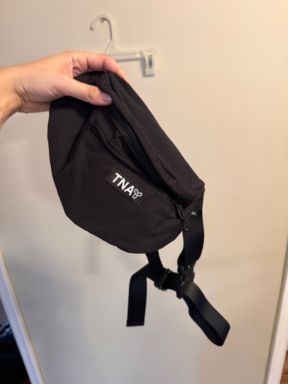 TNA Black Waist Bag with Logo - Men's Belt Pack